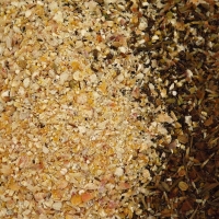 A mixture of crushed corn for better sowing